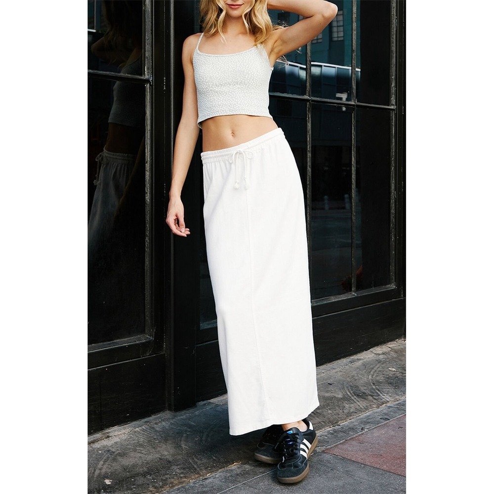 John Galt White Maxi Skirt